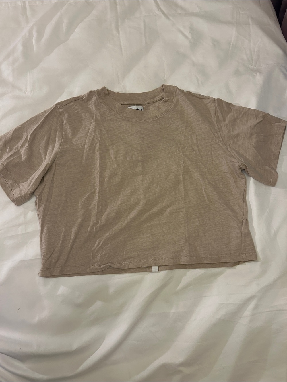 Boxy Crop Tee in Taupe